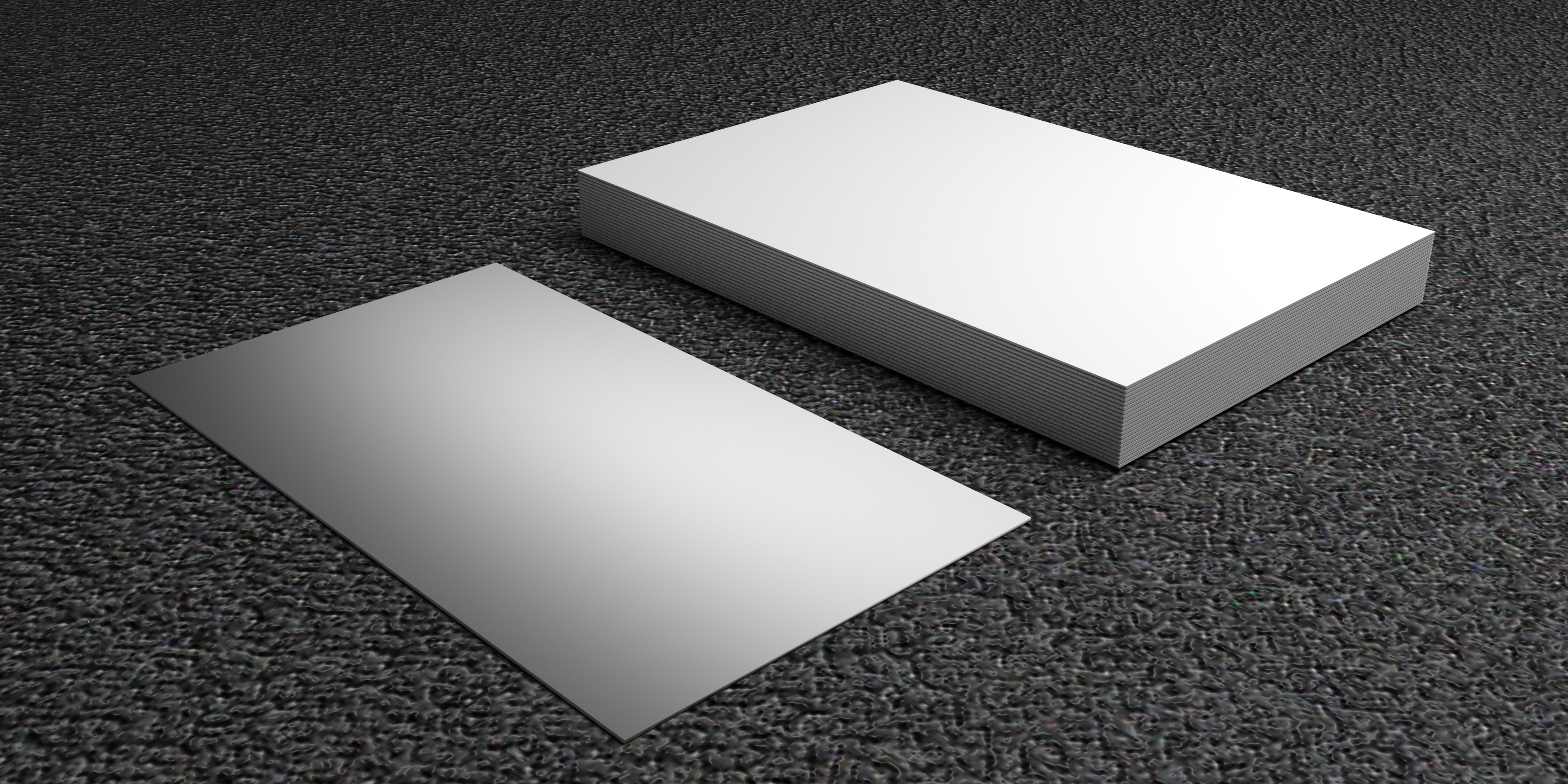 Blank Card on Asphalt: Creative Potential