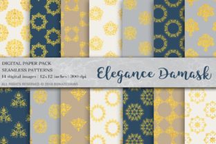 Elegance Damask Digital Paper: A Timeless Addition to Your Creative Toolkit