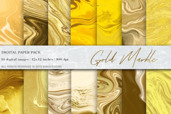 Gold Marble Digital Paper