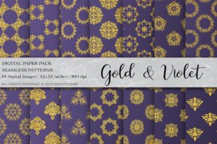 Gold Violet Damask Digital Paper: A Versatile Design Resource