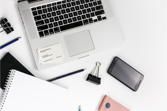 Modern Desktop Flat Lay Mockup