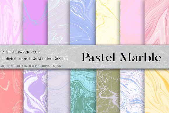 Pastel Marble Digital Paper: A Versatile Design Resource for Creatives and Professionals