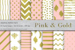 Pink Gold Digital Paper: Elegant Design for Creative Projects