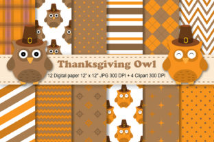 Thanksgiving Owls Digital Paper and Patterns: A Creative Resource for All Occasions