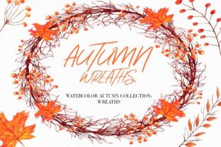 Watercolor Autumn Wreaths Clipart: A Versatile Tool for Creative Professionals