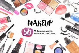 Watercolor Makeup Cosmetic Clipart